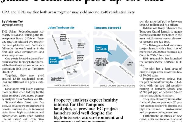 Jalan Tembusu plot up for sale Jalan Tembusu plot up for sale near Clementi Ave 1