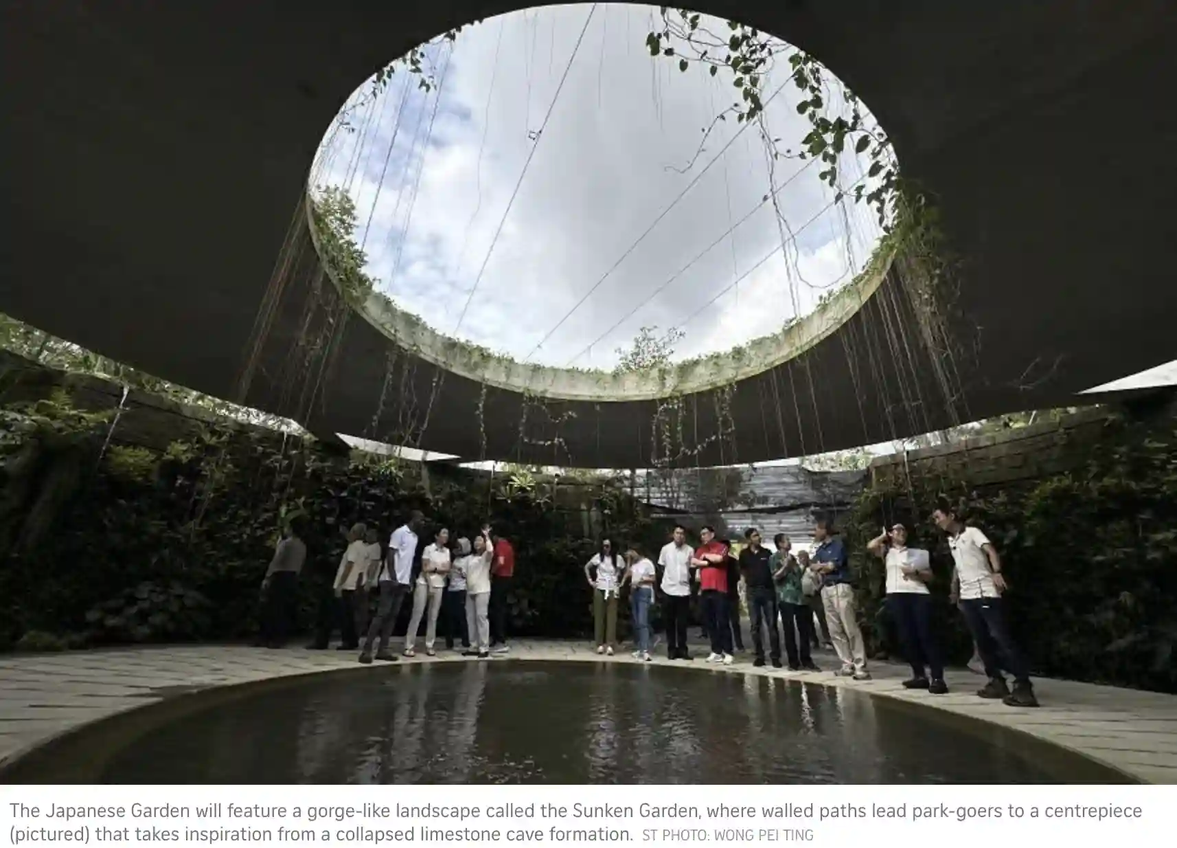 The Japanese Garden will feature a gorge like landscape called the Sunken Garden The Japanese Garden will feature a gorge like landscape called the Sunken Garden
